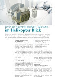 Baustellen im Helikopter Blick