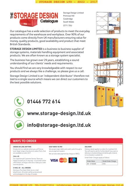 SDL Storage Design Catalogue 2017