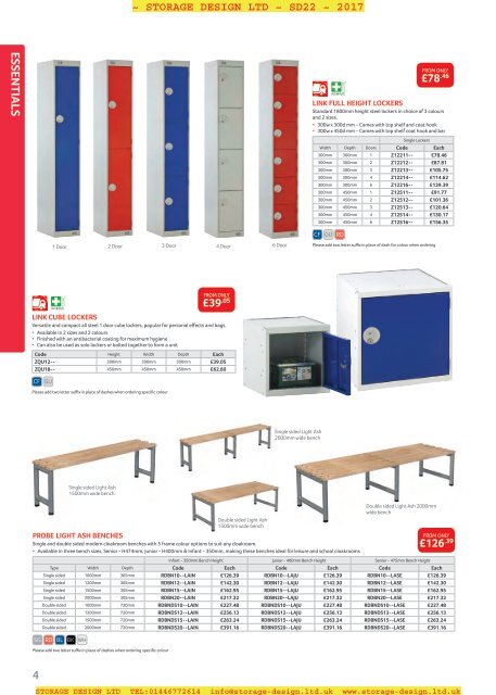 SDL Storage Design Catalogue 2017