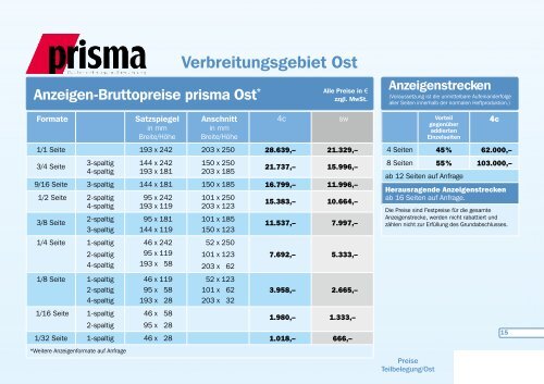 Prisma Tarif 2013 - prisma Verlag