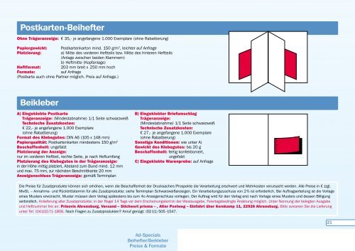 Prisma Tarif 2013 - prisma Verlag