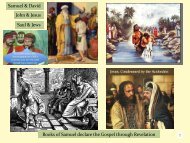 Parallels in Samuel: Samuel to John & David to Christ