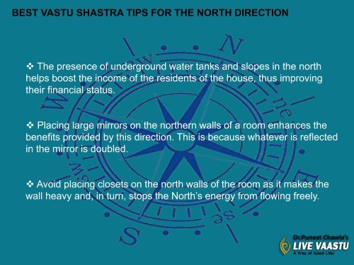 BEST VASTU SHASTRA TIPS FOR THE NORTH DIRECTION