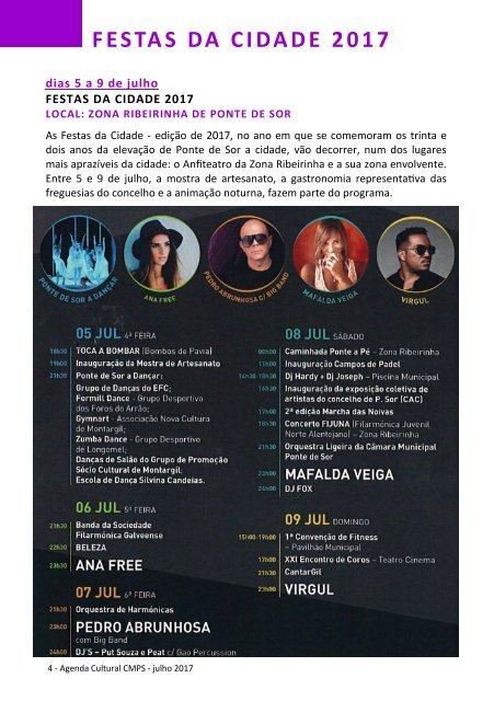 Agenda Cultural julho 2017