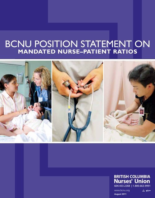 mandated nurse–patient ratios - British Columbia Nurses' Union