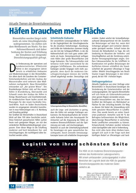 magazin für intermodalen transport und logistik - Schiffahrt und ...