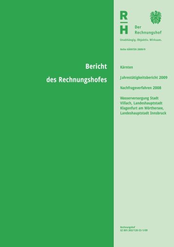 Bericht des Rechnungshofes - Der Rechnungshof