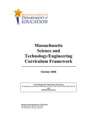 2006 Science and Technology/Engineering Curriculum Framework