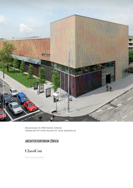 Einladungskarte / PDF - Architekturforum Zürich