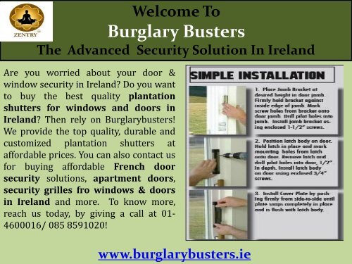 Door &amp; Window Security in Ireland