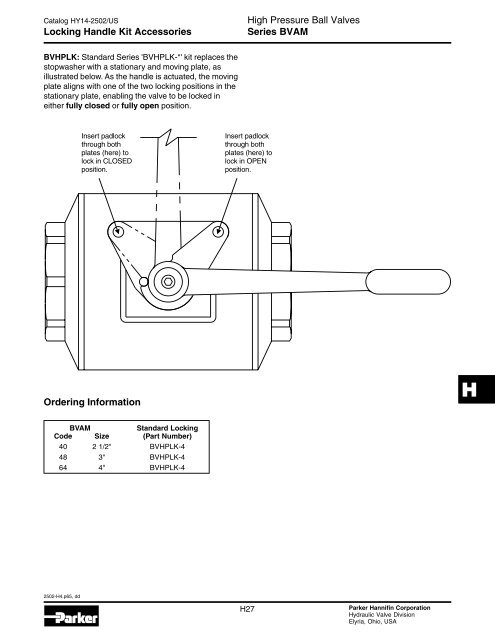 H - Parker Hannifin - Solutions for the Truck Industry