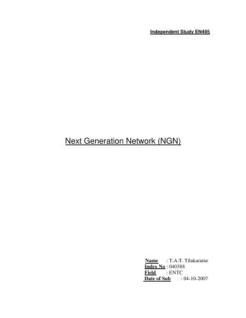 Next Generation Network (NGN) - Department of Electronic ...