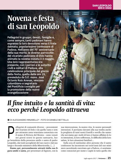 PORTAVOCE DI SAN LEOPOLDO MANDIC - luglio-agosto 2017