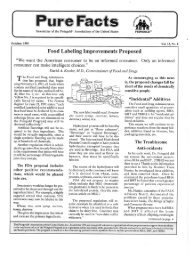 Food Labeling fmprovements Proposed - Feingold Association