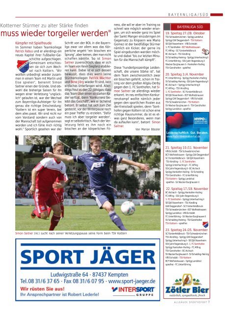 ASR Sport Ausgabe November 2012 - Allgäu Sport Report