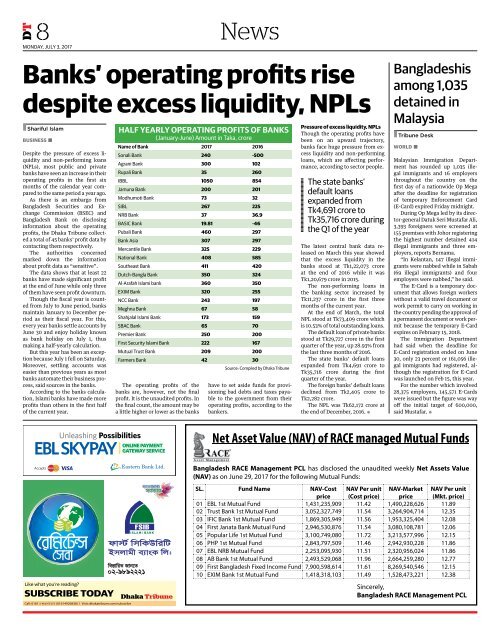 e_Paper, Monday, July 03, 2017