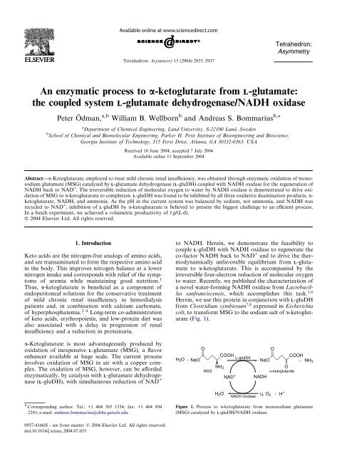 the coupled system L-glutamate dehydrogenase/NADH oxidase