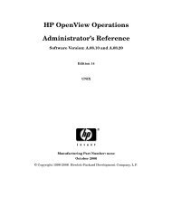 HP OpenView Operations Administrator's Reference - filibeto.org