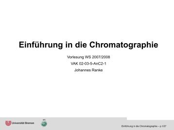 Einführung in die Chromatographie