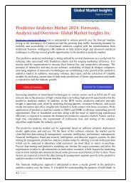   Predictive Analytics      Market  2024- Analysis and Trends