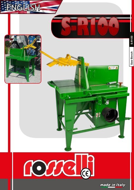 Saw bench PTO S-R100 - Rosselli Snc