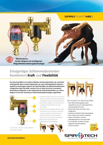 SpiroTrap MB3 Schlammabscheider mit einzigartiger - Spirotech