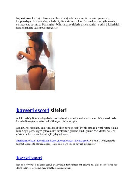 kayseri escort