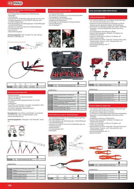 KS-TOOLS Spezialwerkzeuge PKW und Transporter