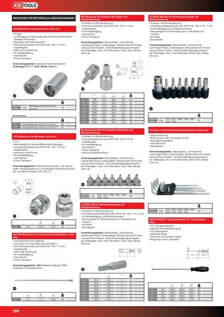 KS-TOOLS Spezialwerkzeuge PKW und Transporter