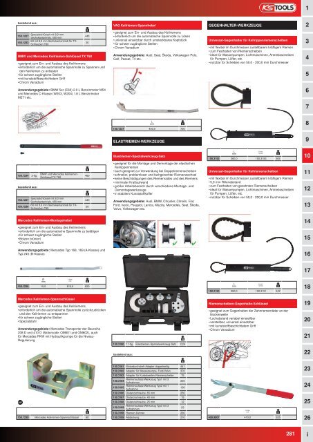 KS-TOOLS Spezialwerkzeuge PKW und Transporter