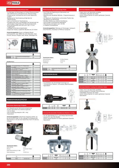 KS-TOOLS Spezialwerkzeuge PKW und Transporter