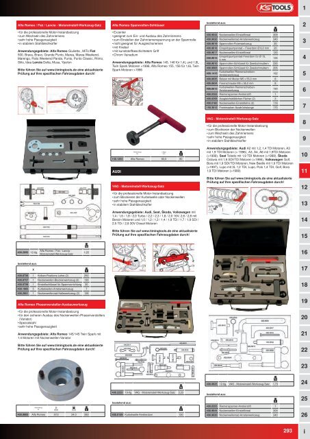 KS-TOOLS Spezialwerkzeuge PKW und Transporter