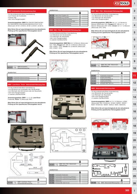 KS-TOOLS Spezialwerkzeuge PKW und Transporter