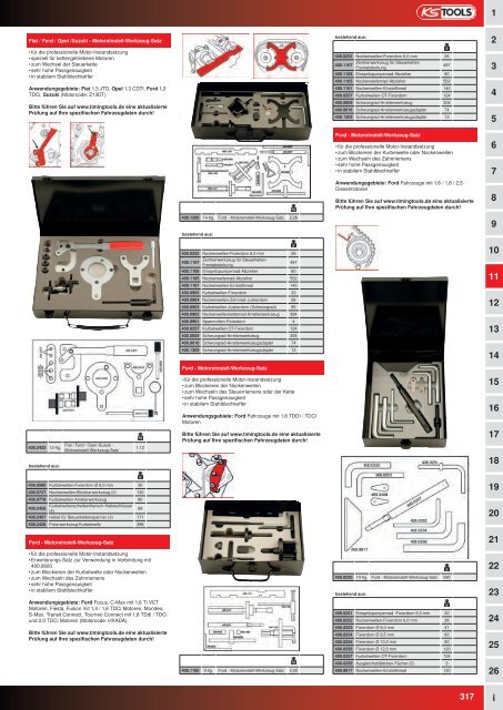 KS-TOOLS Spezialwerkzeuge PKW und Transporter