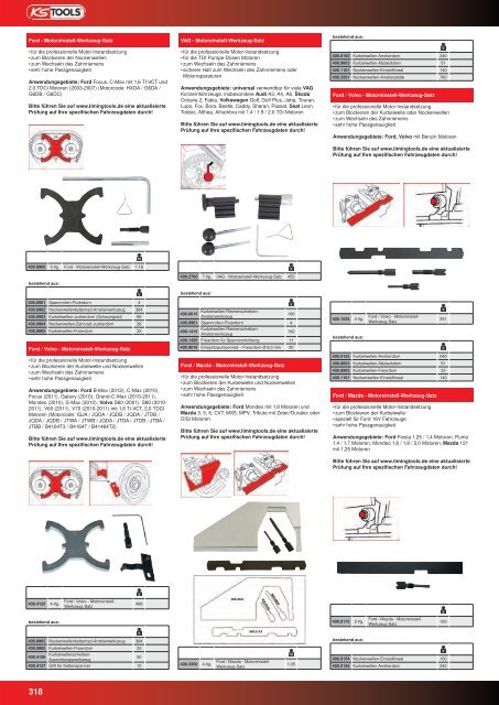 KS-TOOLS Spezialwerkzeuge PKW und Transporter