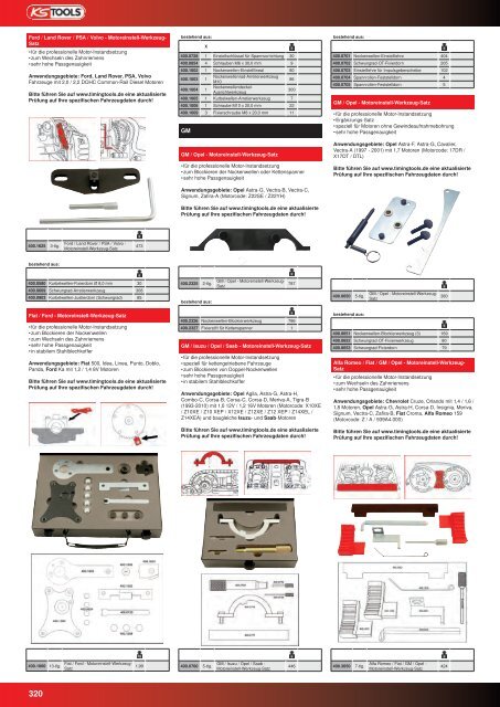 KS-TOOLS Spezialwerkzeuge PKW und Transporter