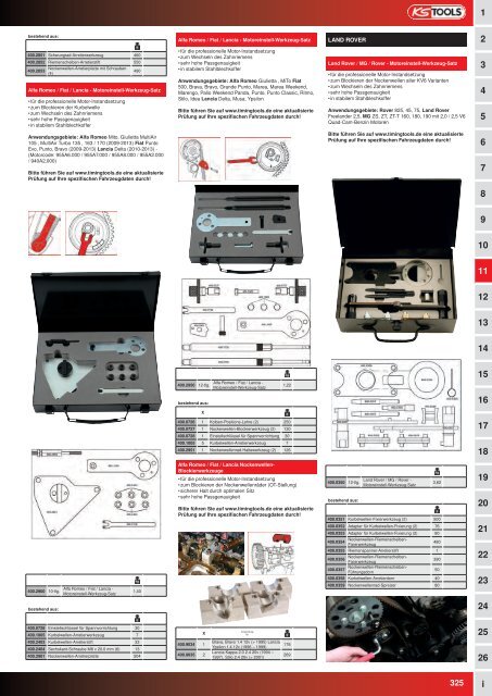 KS-TOOLS Spezialwerkzeuge PKW und Transporter