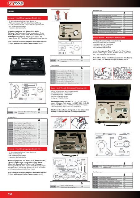 KS-TOOLS Spezialwerkzeuge PKW und Transporter