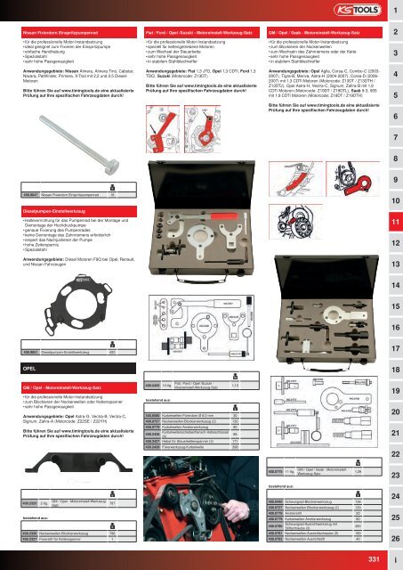 KS-TOOLS Spezialwerkzeuge PKW und Transporter