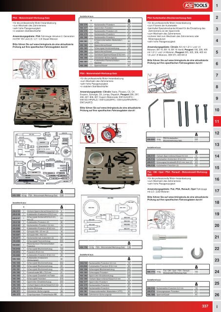 KS-TOOLS Spezialwerkzeuge PKW und Transporter