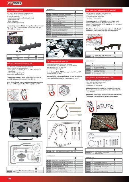 KS-TOOLS Spezialwerkzeuge PKW und Transporter