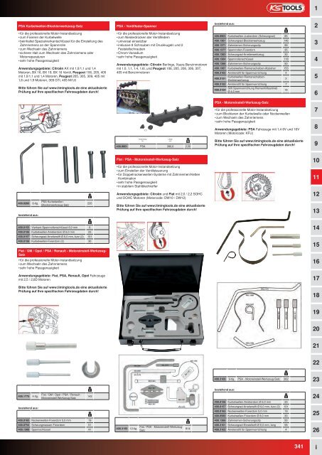 KS-TOOLS Spezialwerkzeuge PKW und Transporter