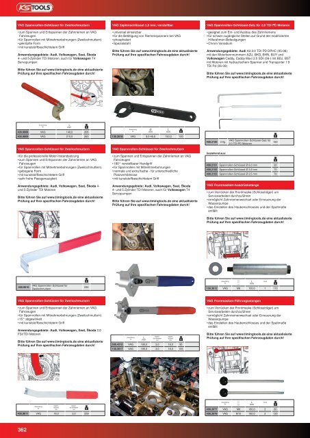 KS-TOOLS Spezialwerkzeuge PKW und Transporter