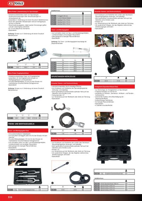 KS-TOOLS Spezialwerkzeuge PKW und Transporter