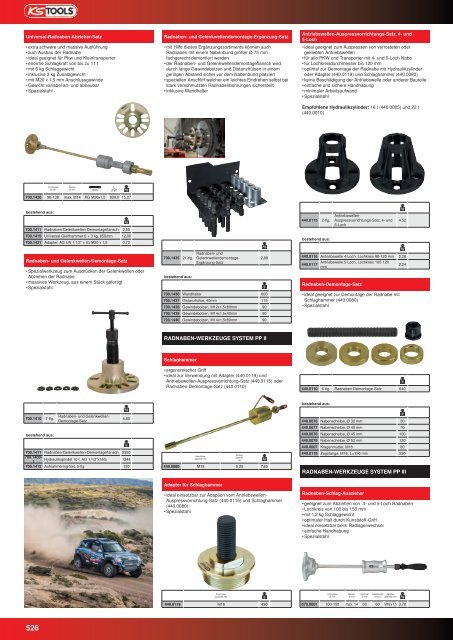 KS-TOOLS Spezialwerkzeuge PKW und Transporter