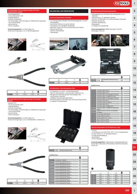 KS-TOOLS Spezialwerkzeuge PKW und Transporter