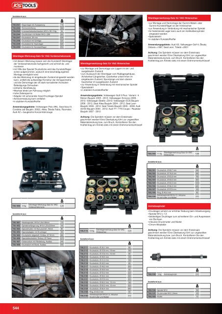 KS-TOOLS Spezialwerkzeuge PKW und Transporter