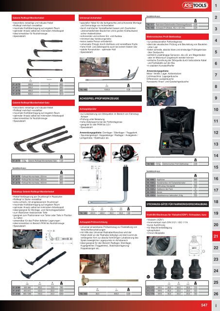 KS-TOOLS Spezialwerkzeuge PKW und Transporter