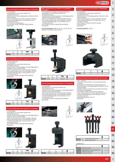 KS-TOOLS Spezialwerkzeuge PKW und Transporter