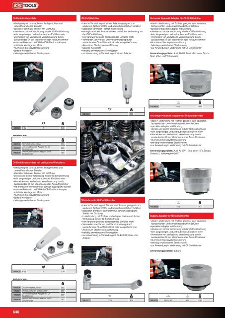 KS-TOOLS Spezialwerkzeuge PKW und Transporter